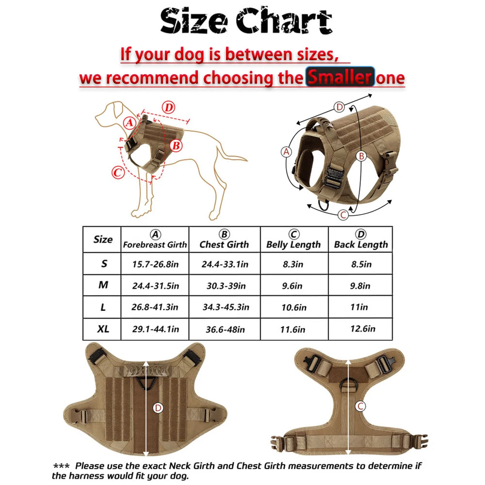 Large Dog Harness And Leash Set Training Vest