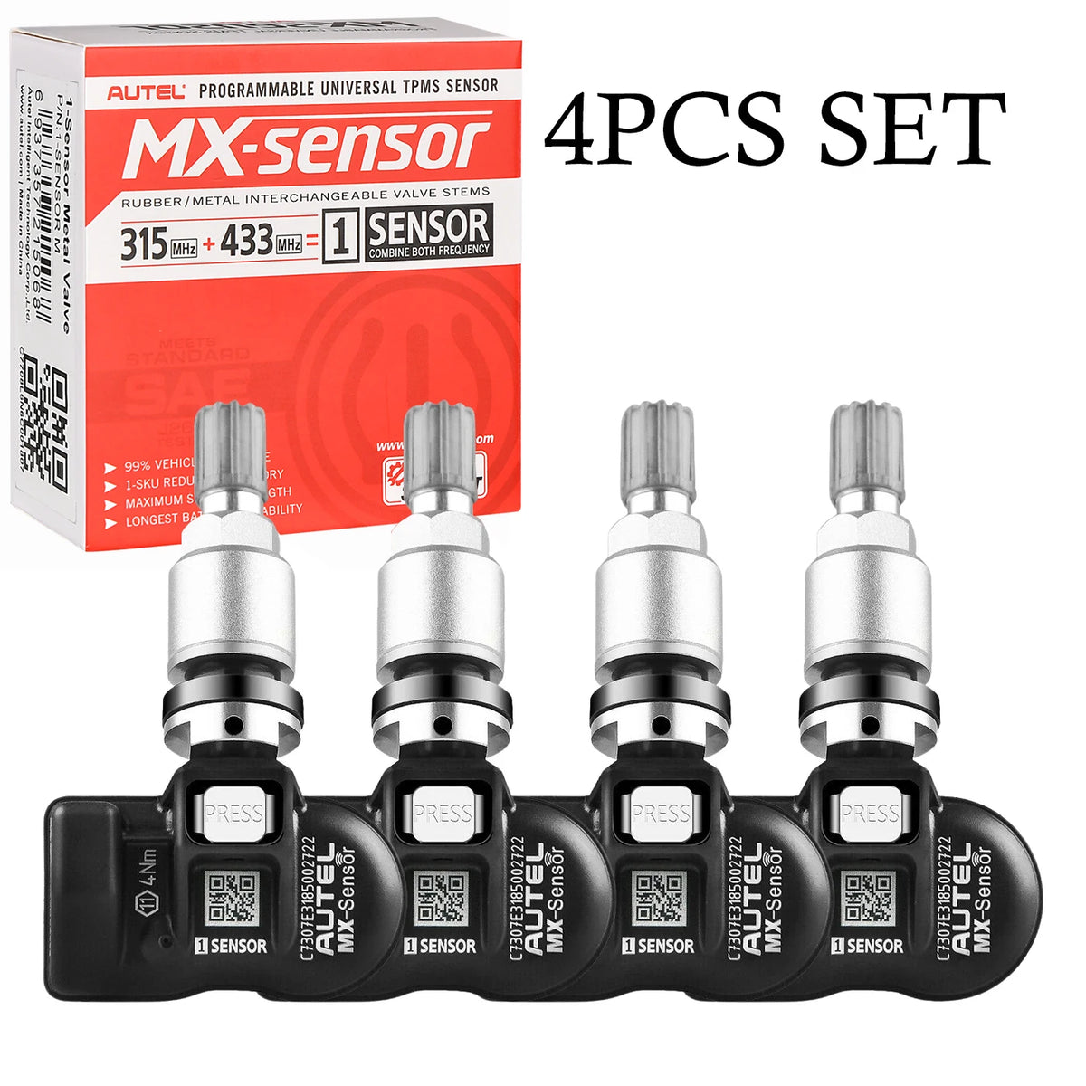 Autel TPMS MX Sensor 315MHz 433MHz 2in1 Programmable Automotive Tool