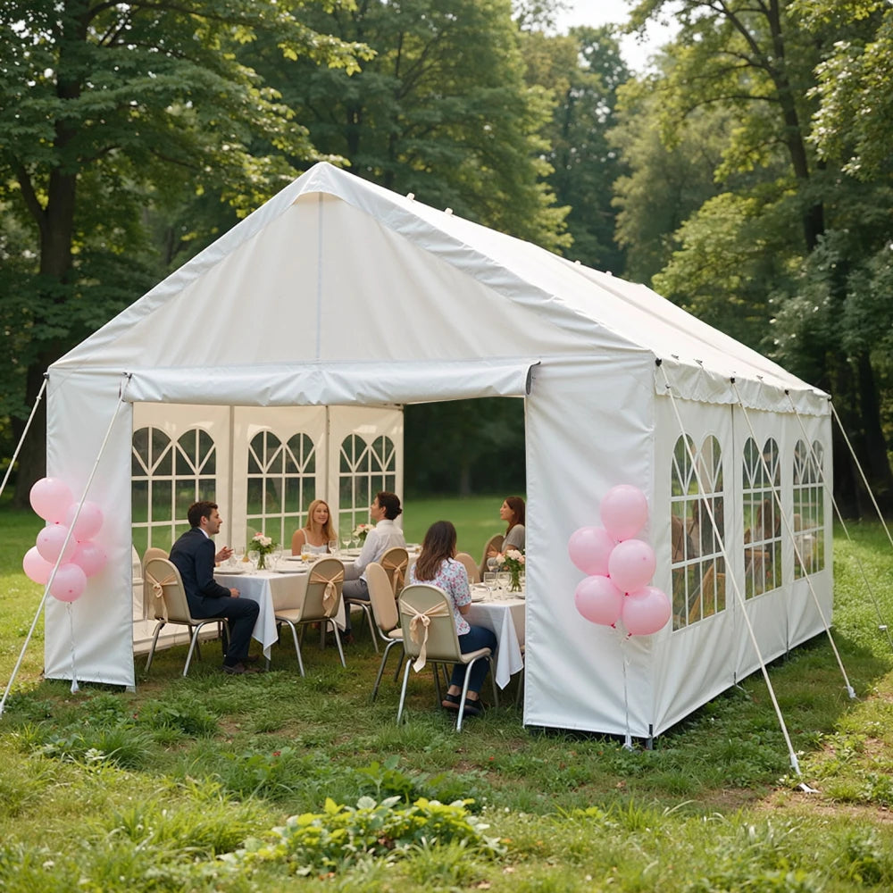 10x20 Heavy Duty Waterproof Anti UV Carport Canopy With Sidewalls