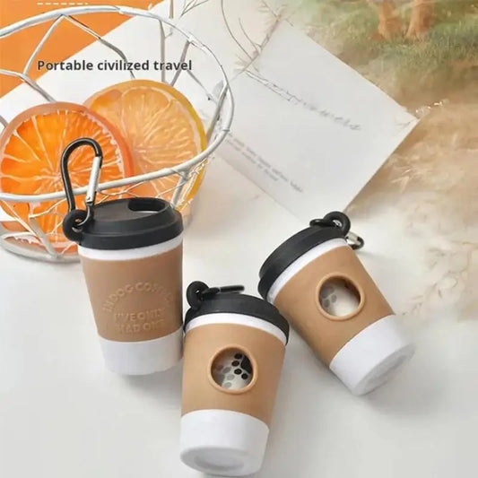 Portable Coffee Cup Style Dog Poop Trash Can Dispenser For Outdoor Walking