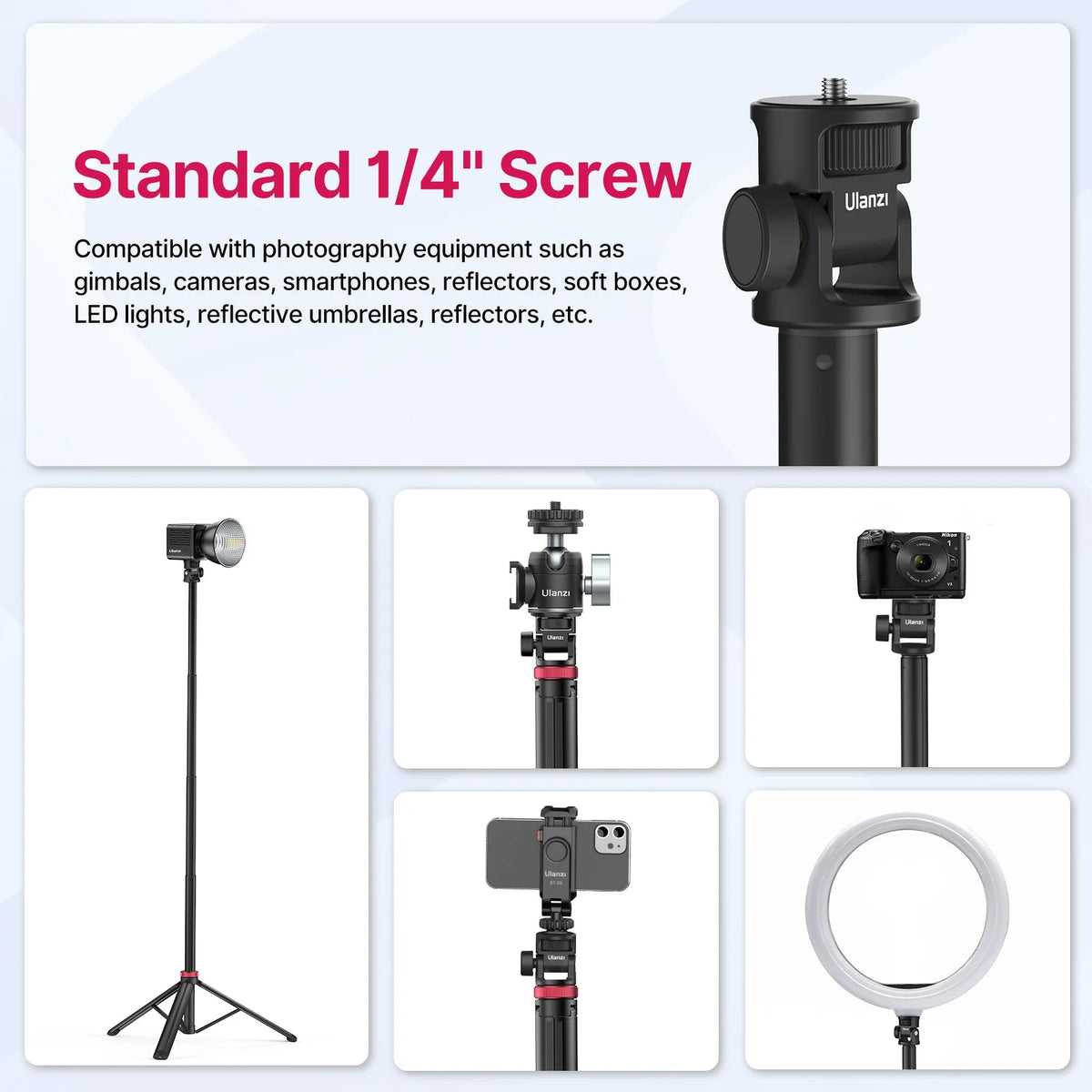 Ulanzi MT-79 Aluminum Alloy Universal Tripod For Camera And Light