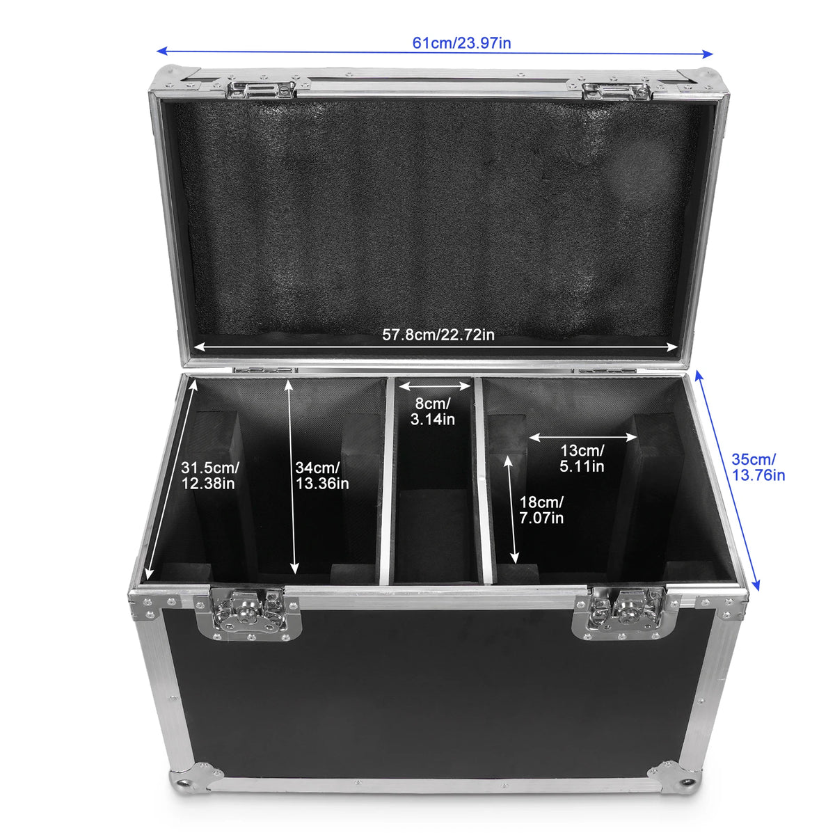 Fieryzeal Heavy Duty Airline Flight Case With Rolling Wheels