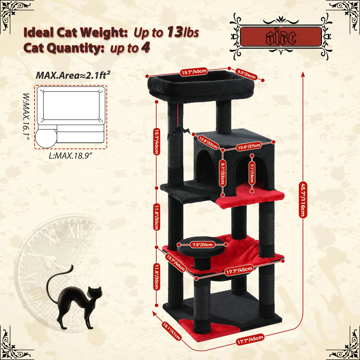 Pawz Road Gothic Cat Tree Tall Indoor Tower