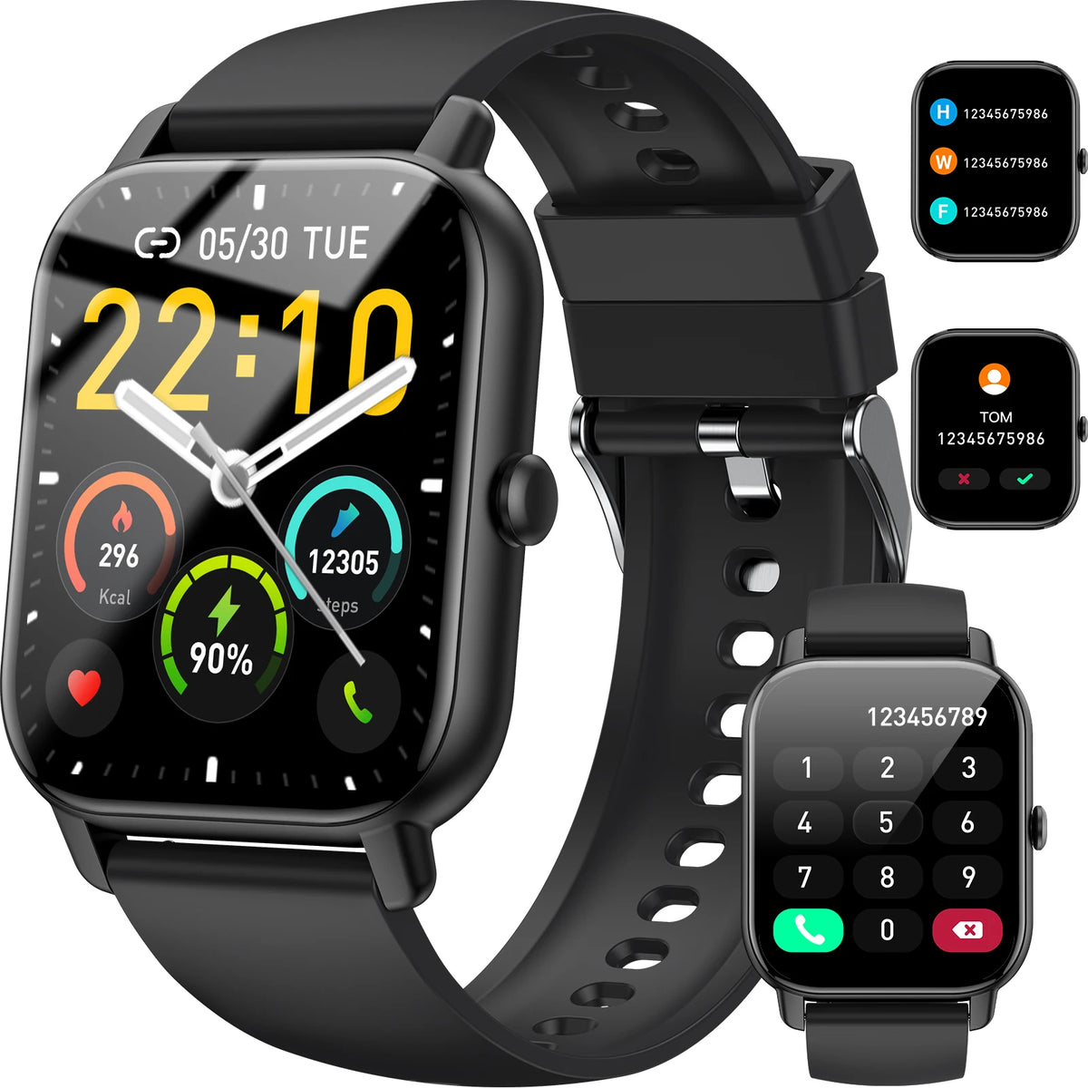 Jxrev Ultra Thin Smart Watch With 110+ Sport Modes And Ip68 Waterproof