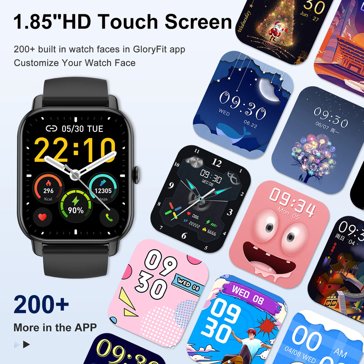 Jxrev Ultra Thin Smart Watch With 110+ Sport Modes And Ip68 Waterproof