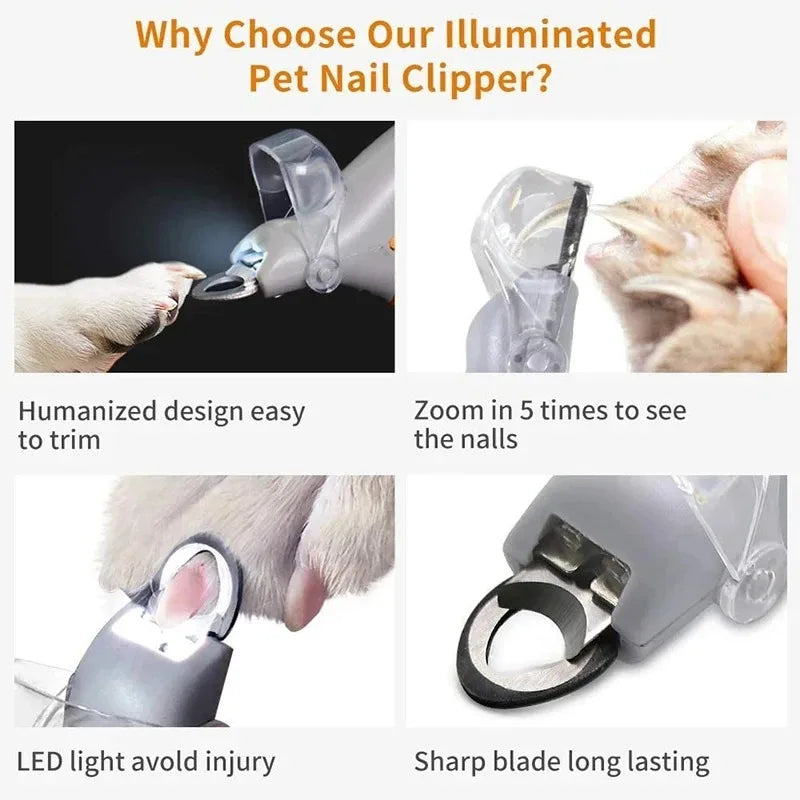 Lism Led Light Equipped Pet Nail Trimmer For Dogs And Cats