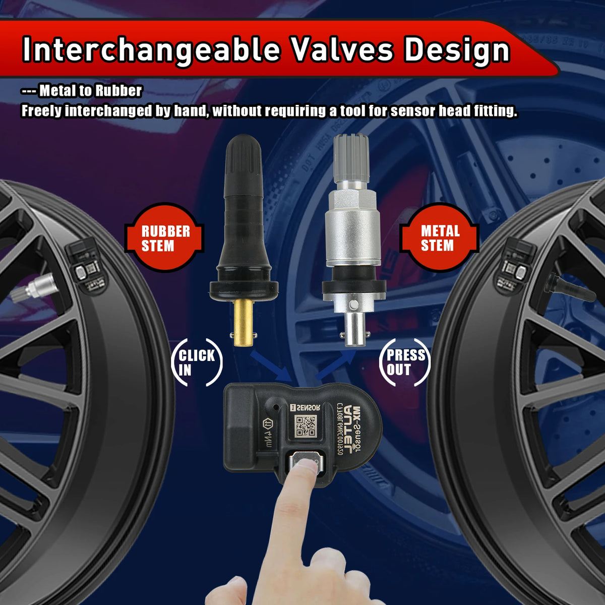 Autel TPMS MX Sensor 315MHz 433MHz 2in1 Programmable Automotive Tool
