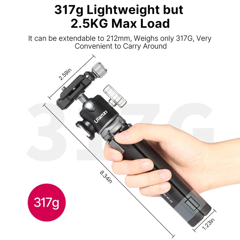 Ulanzi MT-24 Vlog Lite Metal Camera Tripod With Ballhead