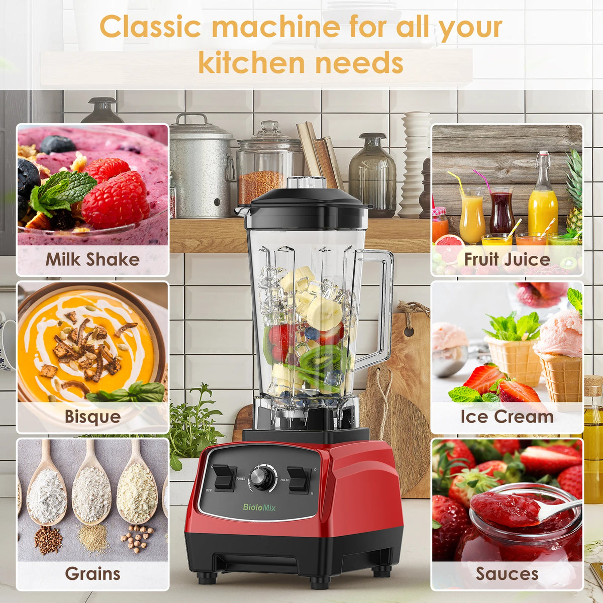 Biolomix 3HP 2200W Heavy Duty Commercial Grade Blender