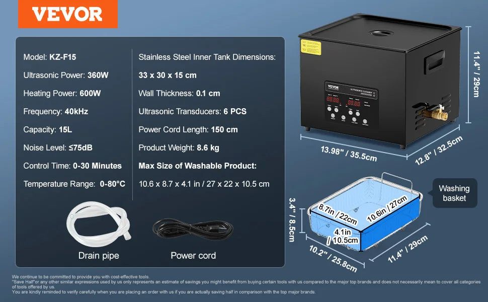 Succebuy Portable Ultrasonic Cleaner Dishwasher With Timer