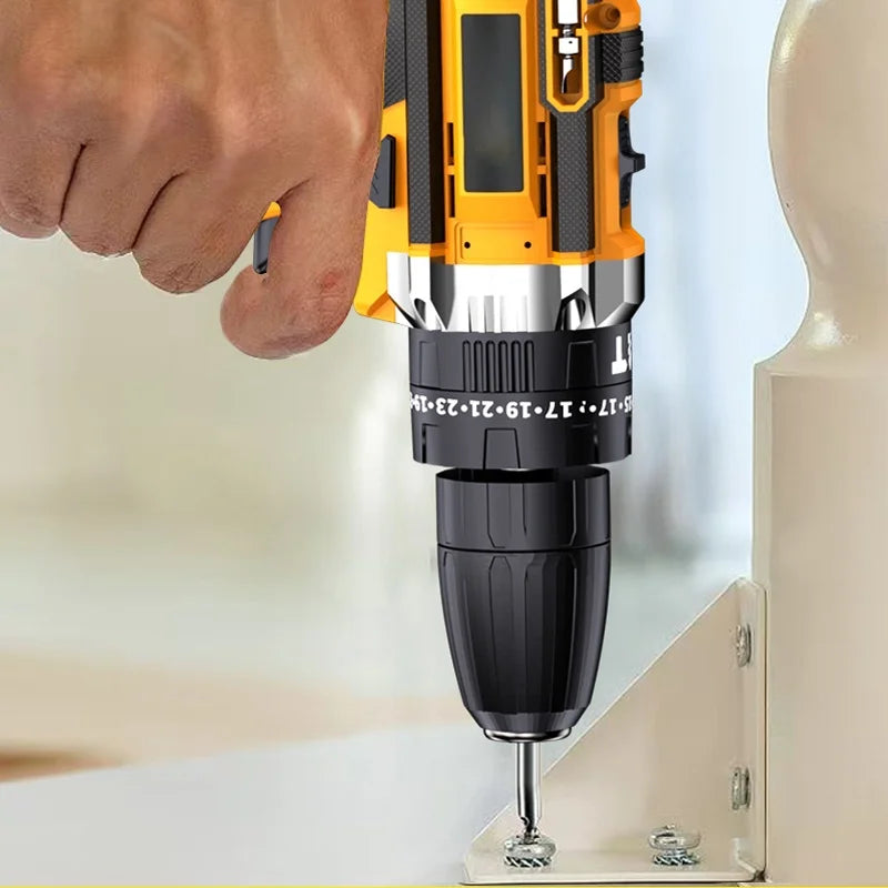 21v Cordless Drill Driver Kit With Led Light