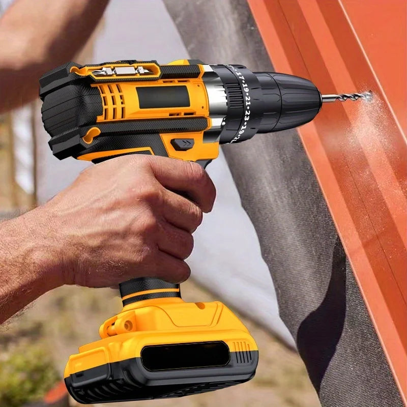 21v Cordless Drill Driver Kit With Led Light