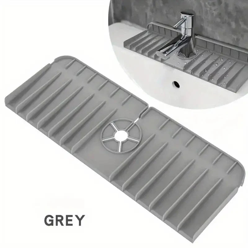 Silicone Faucet Mat Kitchen Sink Drying Sponge Holder