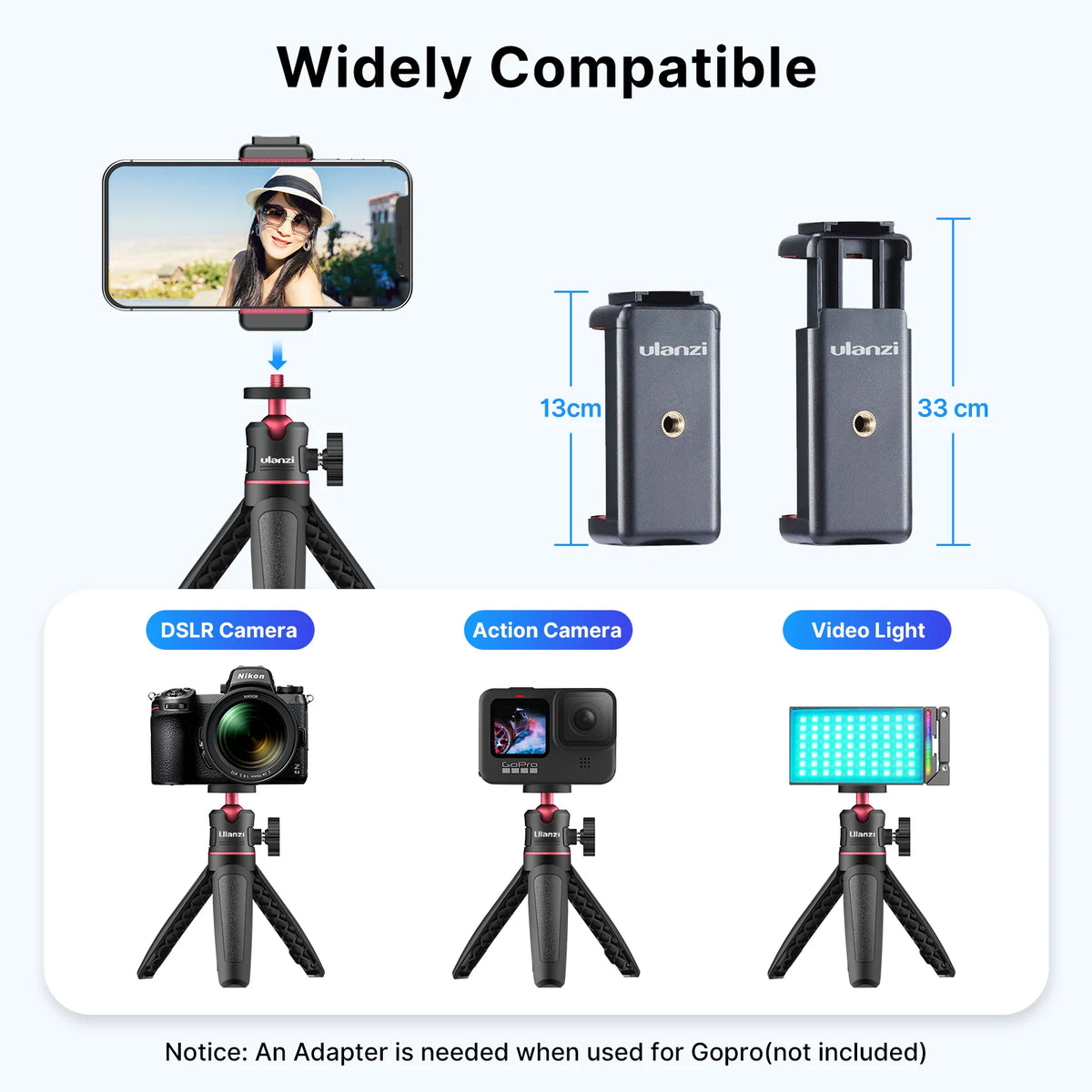 Ulanzi Foldable Mini Tripod Universal Camera And Phone Mount
