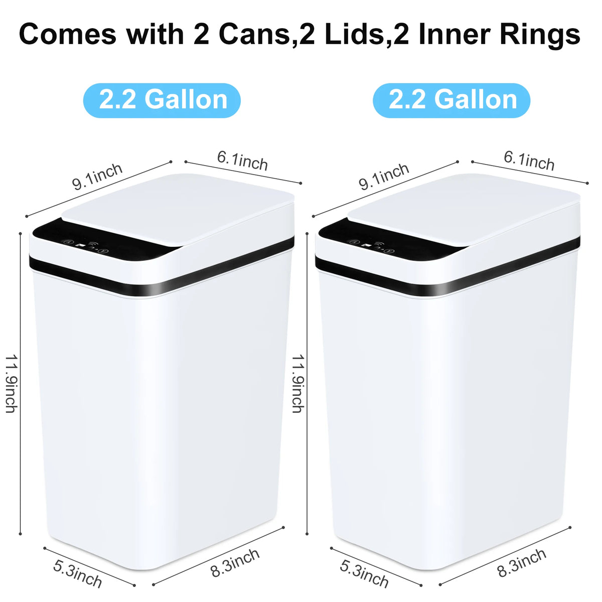 Automatic Touchless Motion Sensor Trash Cans Bathroom Bedroom Office