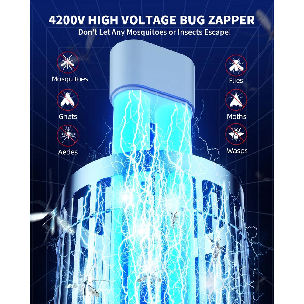 Minimoon Outdoor LED Bug Zapper With Dual Lights