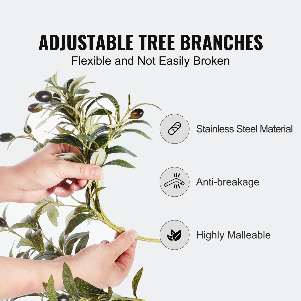 SucceBuy Artificial Olive Tree Secure PE Material Low Maintenance