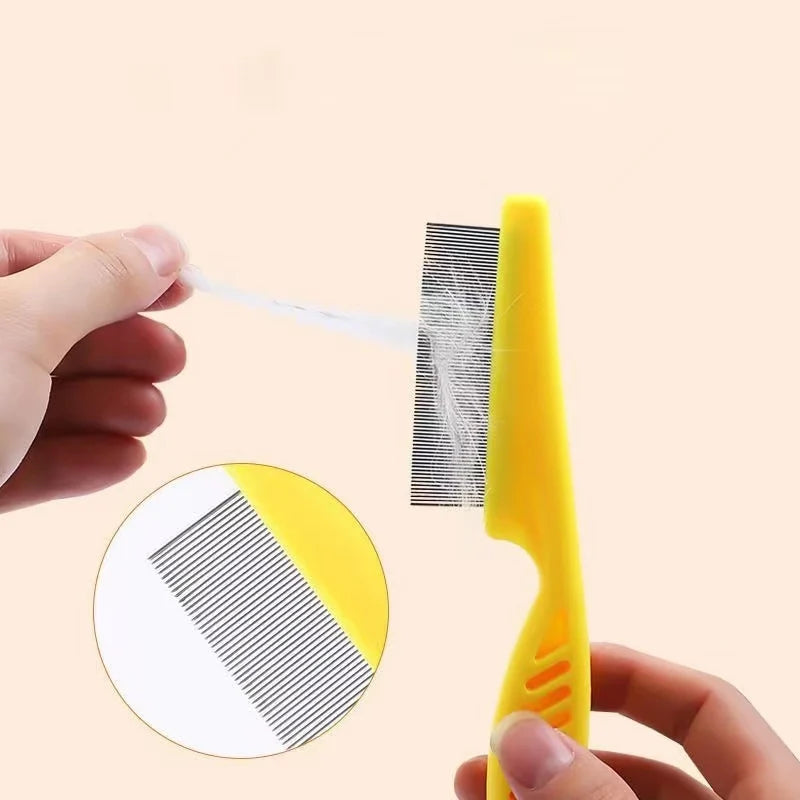 Stainless Steel Pet Hair Shedding And Flea Comb