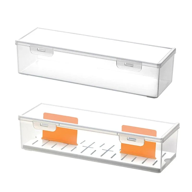 Clear Plastic Compartmentalized TCG MTG Card Organizer Box Adjustable Divider