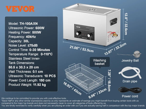 Succebuy Ultrasonic Cleaner With Timer And Heater