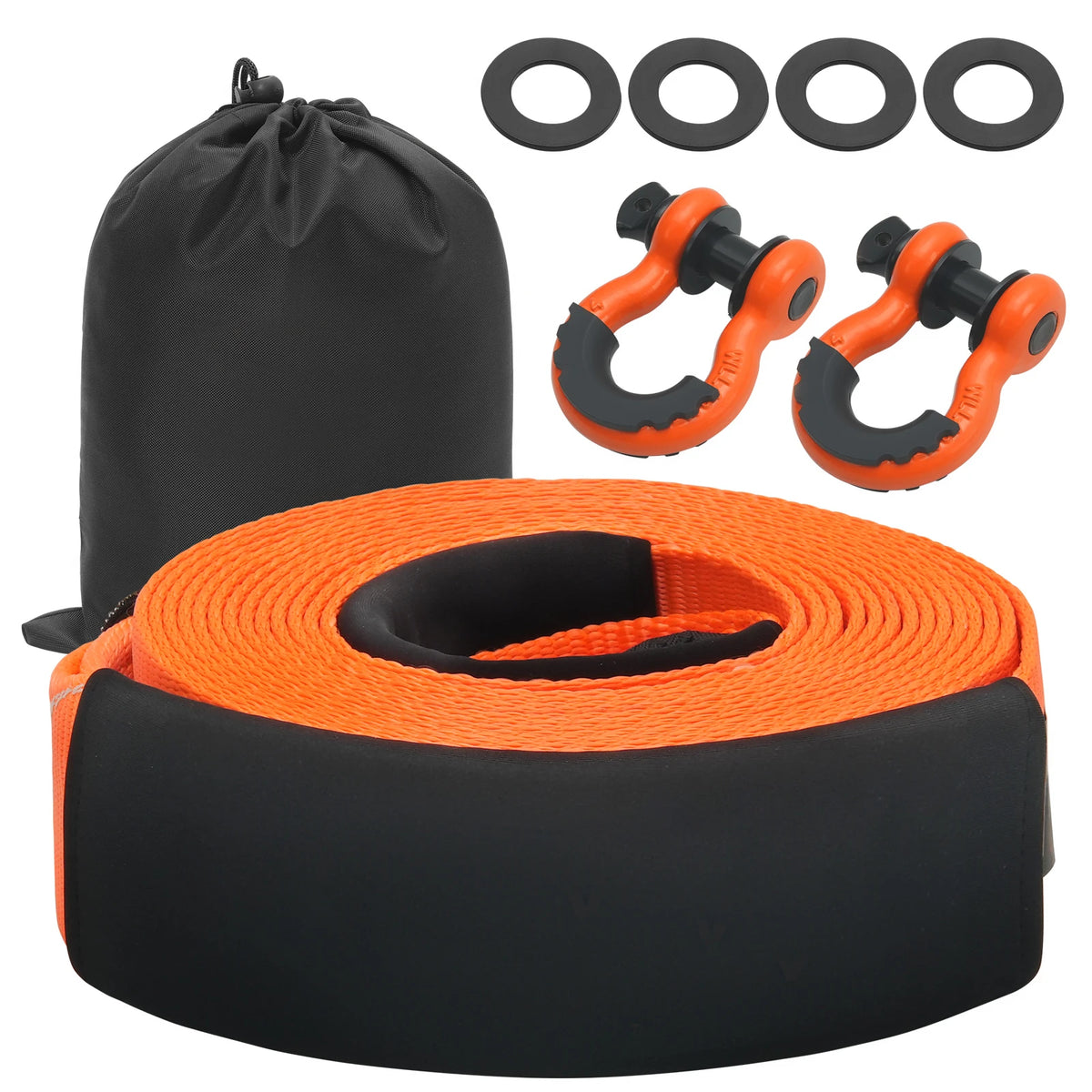 High Strength Polyester Tow Strap Recovery Kit For Trucks