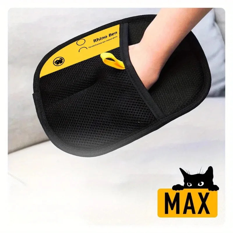 Double Sided Pet Hair Removal Grooming Gloves For Cats