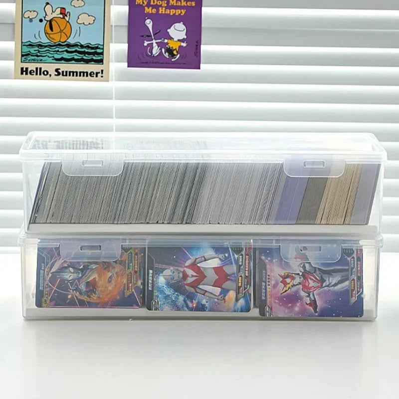 Clear Plastic Compartmentalized TCG MTG Card Organizer Box Adjustable Divider