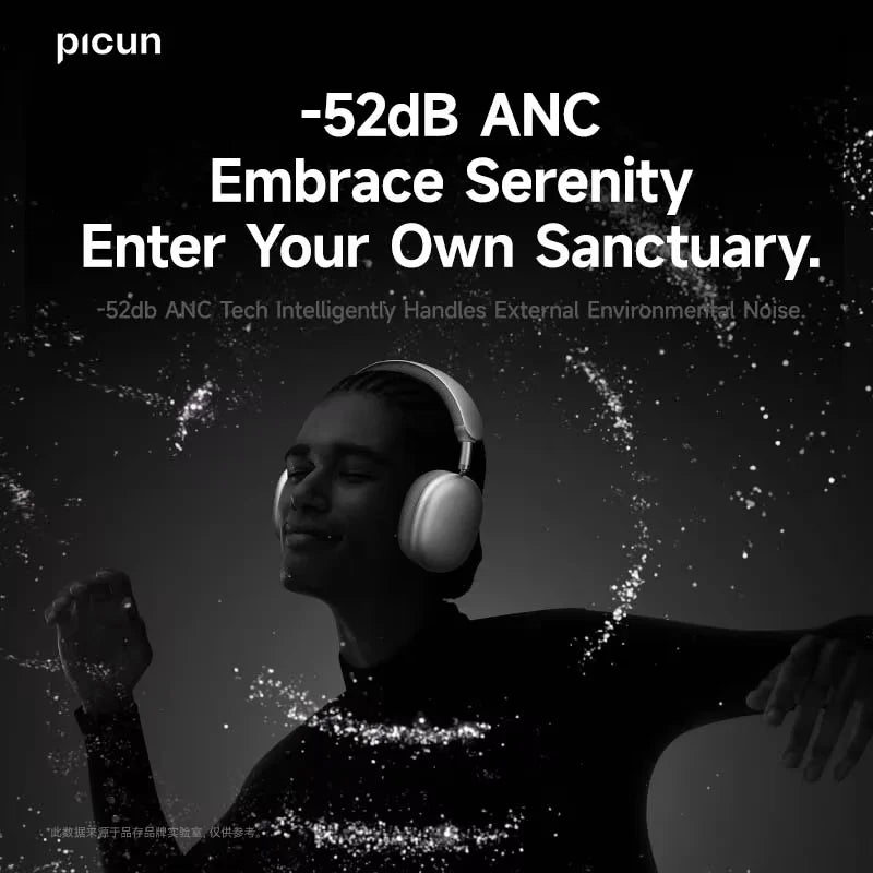 Picun F8 Pro Wireless ANC Headphones Featuring Immersive Spatial Audio