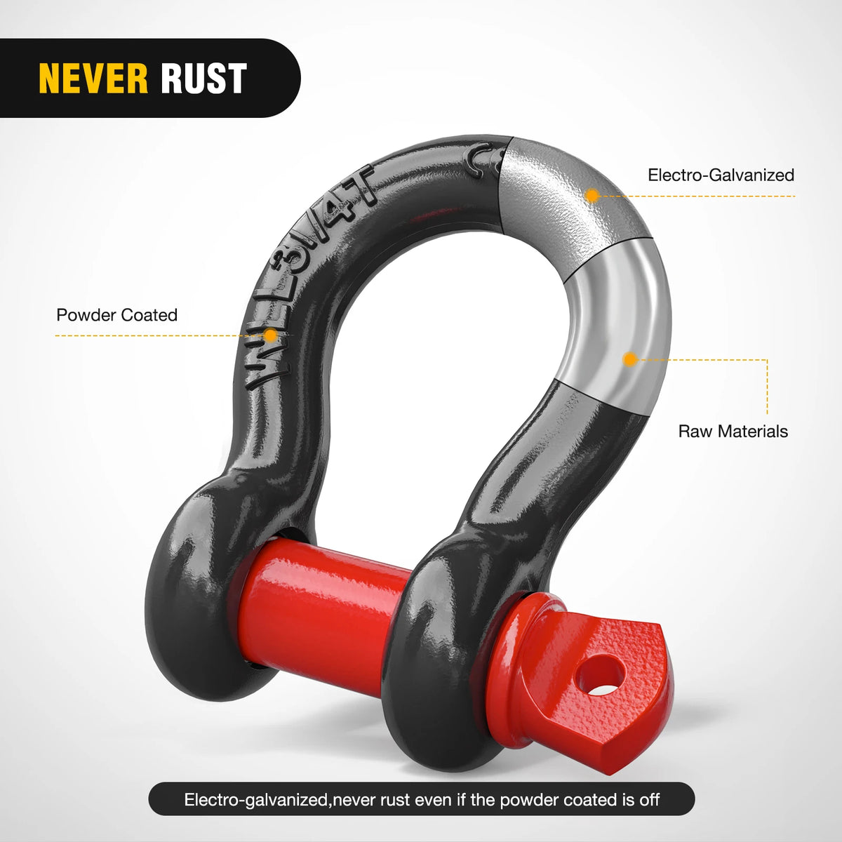 Nilight Heavy Duty Off Road Recovery D Ring Shackles
