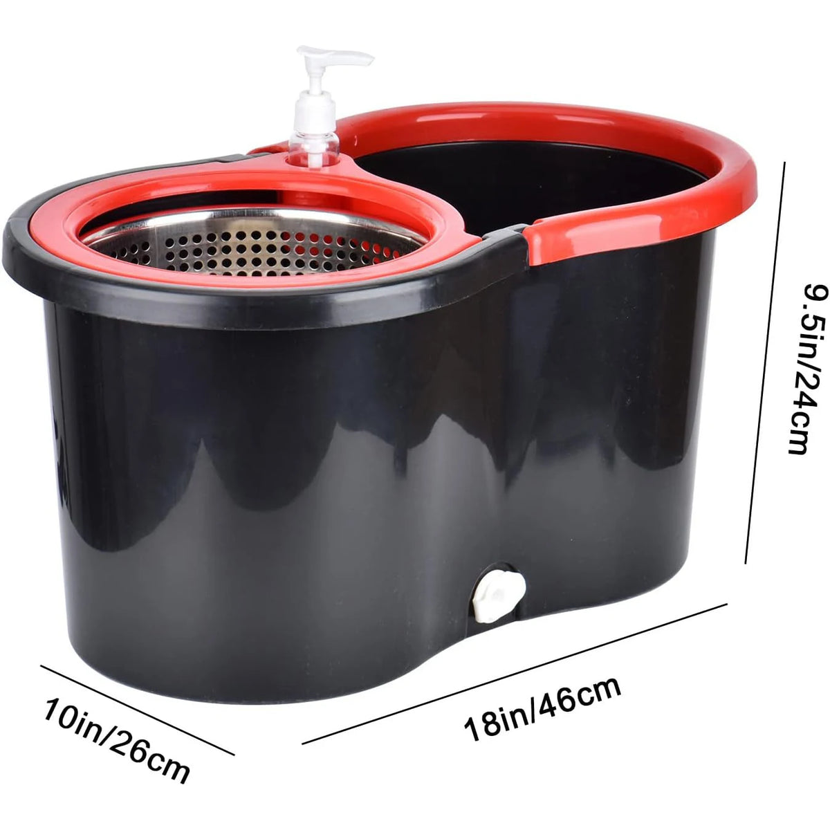 360 Spin Mop Bucket With Wring System And Microfiber Heads