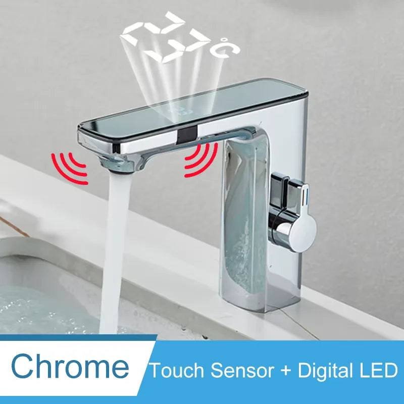 Seamless Shinesia Touch Control Digital LED Sink Faucet