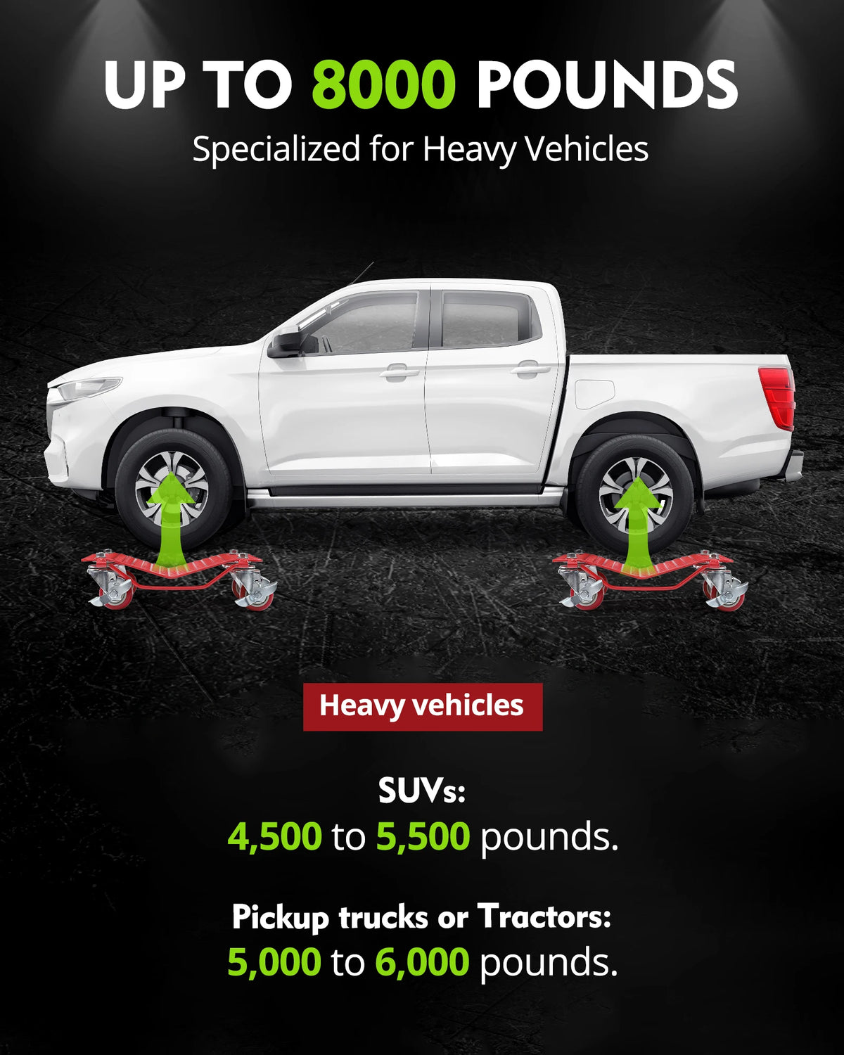 Twister Heavy Duty Car Tire Wheel Dollies For Auto Repair