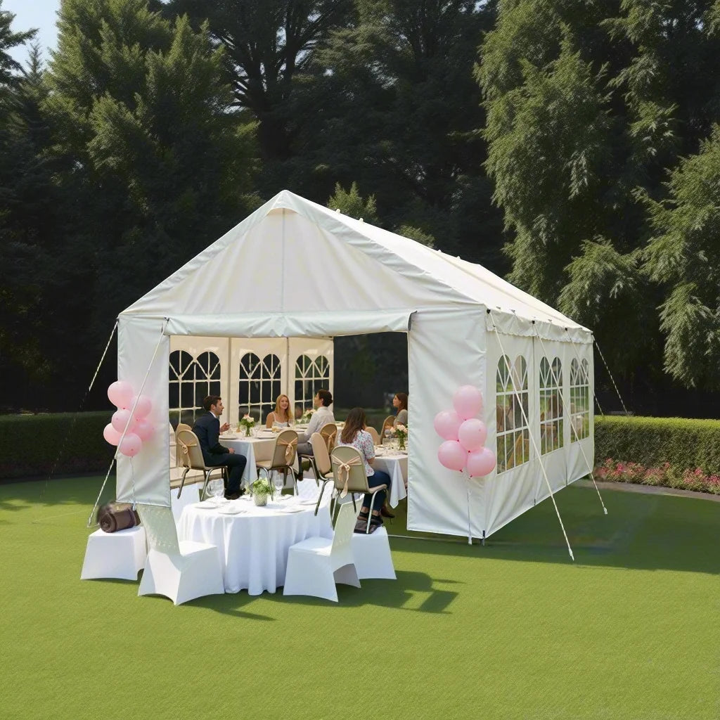 10x20 Heavy Duty Waterproof Anti UV Carport Canopy With Sidewalls