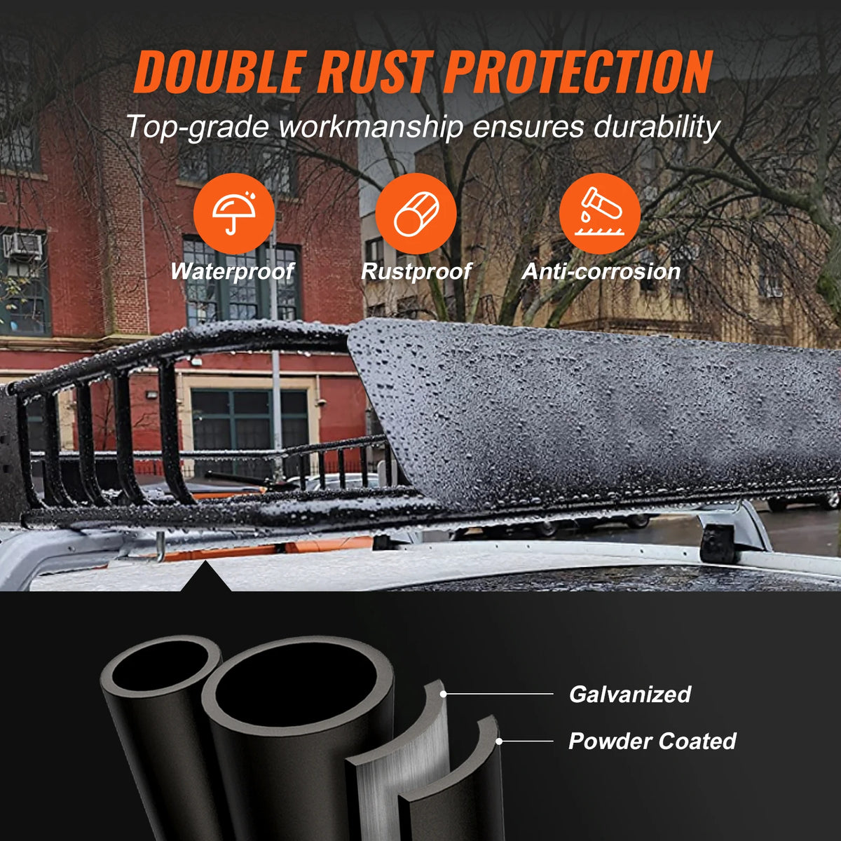 SucceBuy Heavy Duty Roof Rack Cargo Basket For Cars