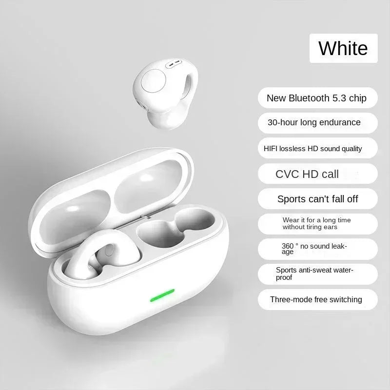 T75 Bone Conduction Wireless Bluetooth 5.3 Headphones Waterproof Sports Headset