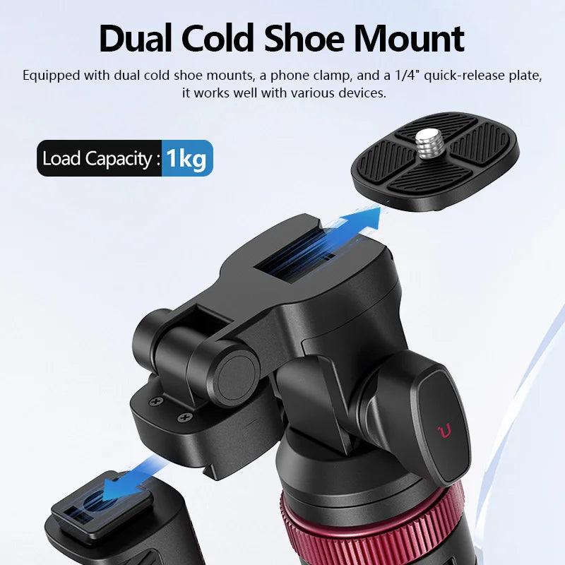 Ulanzi Quick Release Tripod With Cold Shoe Mount Phone Holder