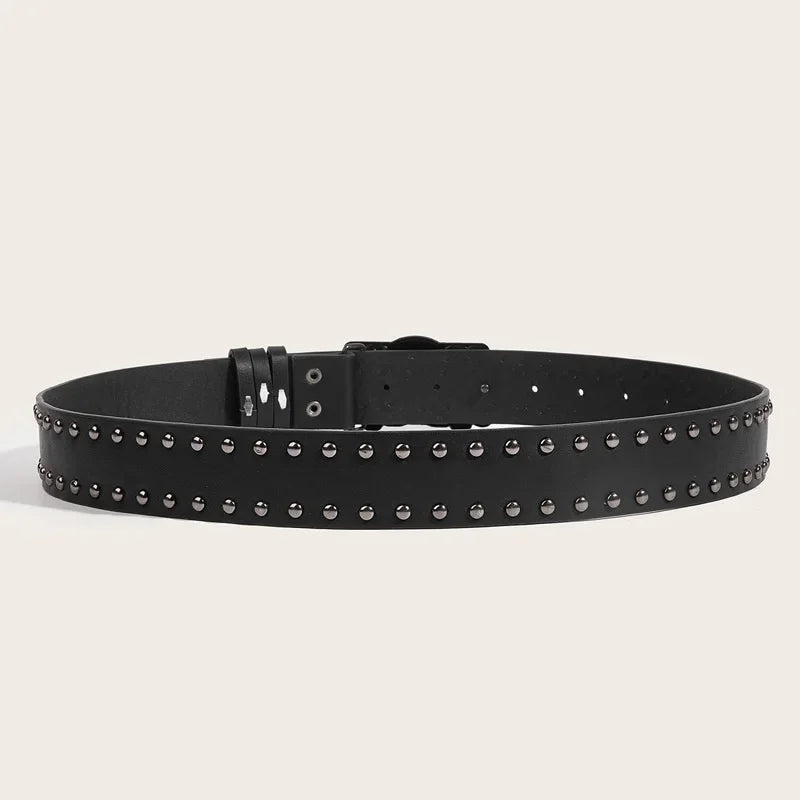 Luxury Punk Gothic Skull Rivet Leather Belt Men Women Unisex