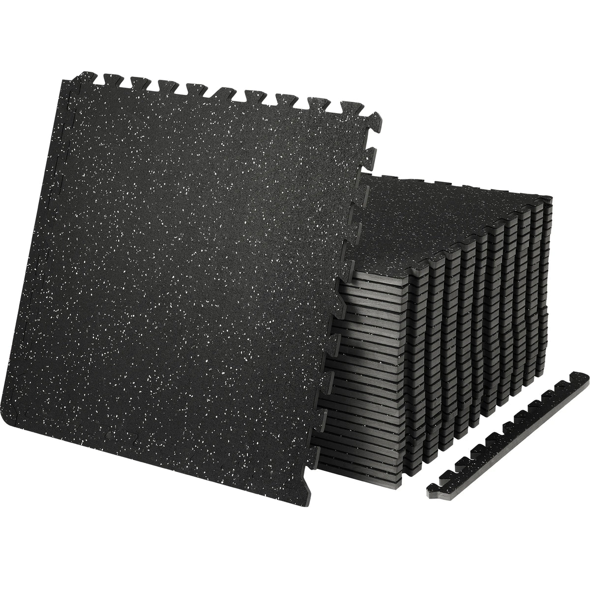 SucceBuy EVA Foam And Rubber Top Interlocking Gym Floor Mats
