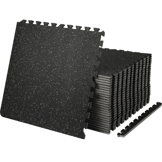 SucceBuy EVA Foam And Rubber Top Interlocking Gym Floor Mats