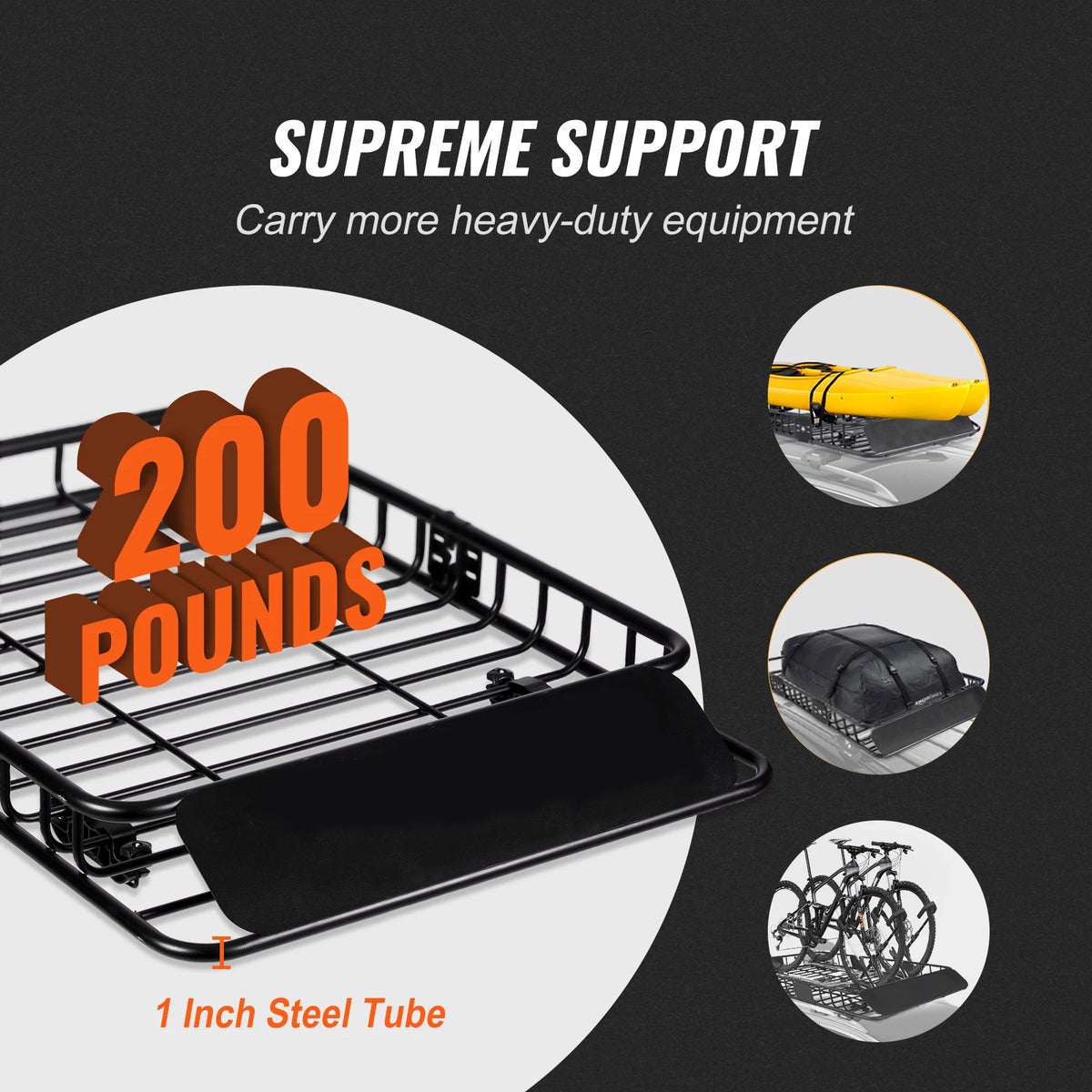 SucceBuy Heavy Duty Roof Rack Cargo Basket For Cars
