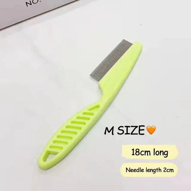 Stainless Steel Pet Hair Shedding And Flea Comb