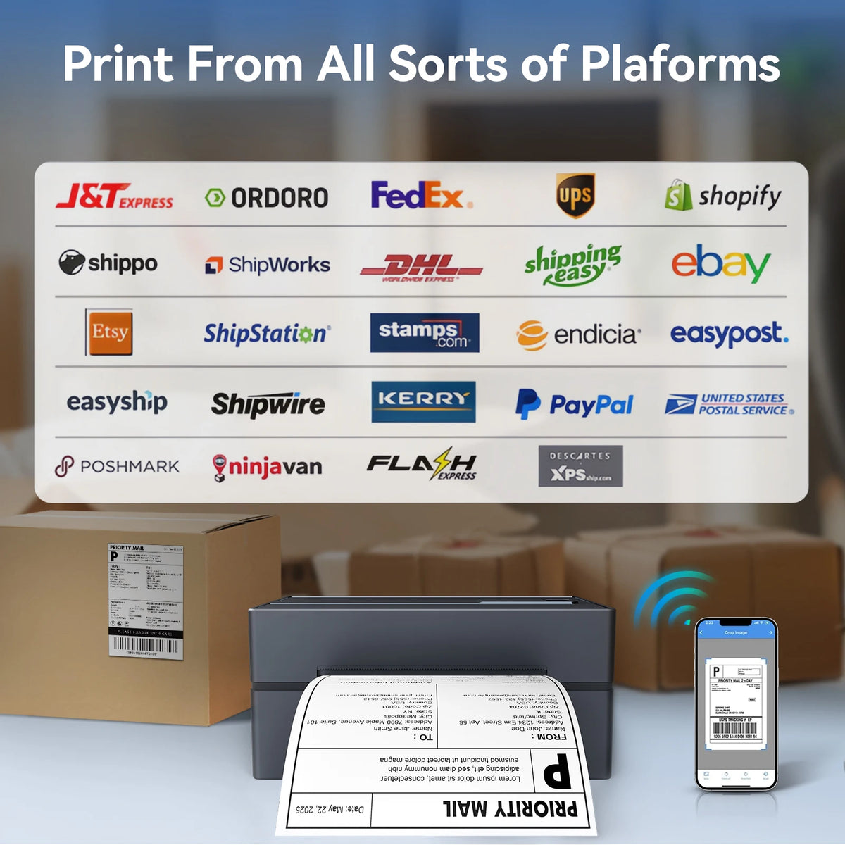 TakeYou Thermal Label Printer Portable No Ink Bluetooth High Speed