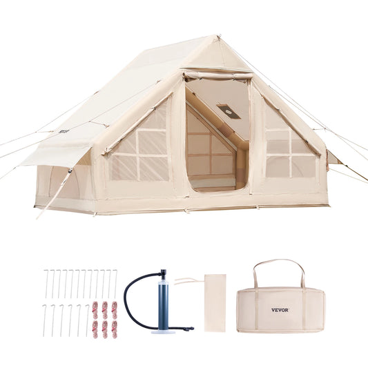 SucceBuy Inflatable Camping Tent Easy Setup Hand Pump Stove Jack