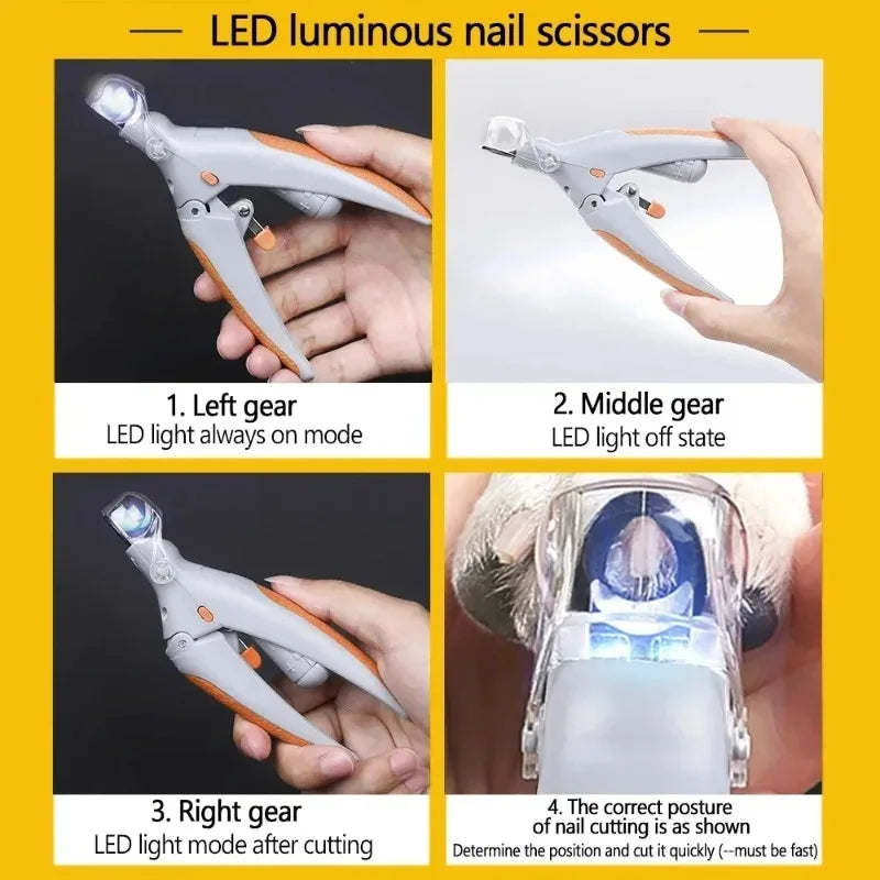 Lism Led Light Equipped Pet Nail Trimmer For Dogs And Cats