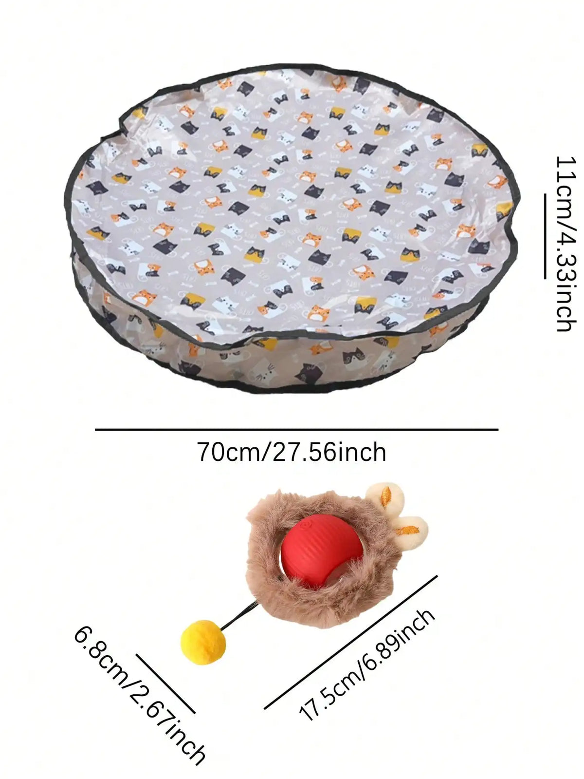 Cat Hunting Toy Set USB Rechargeable Ball Toy With Lighting