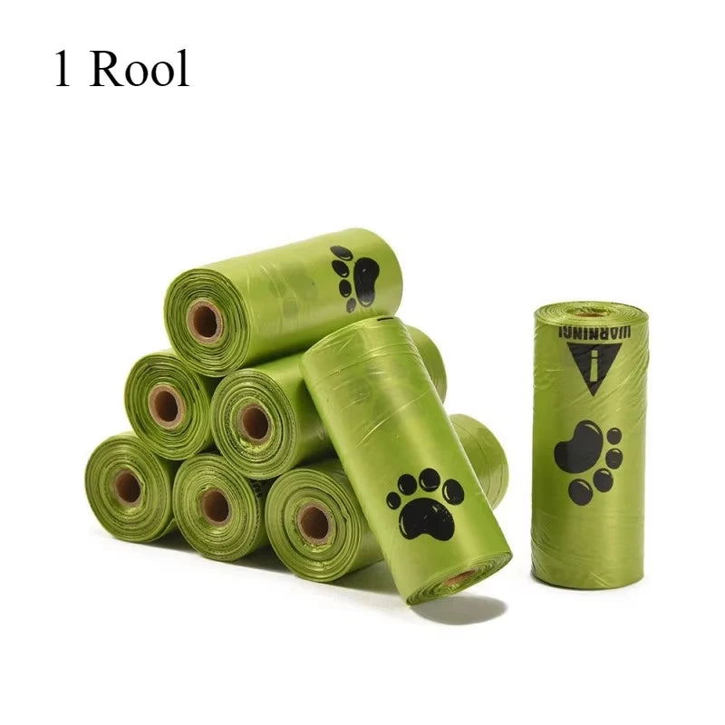 Thick Leak Proof Dog Poop Bags With Paw Print Design