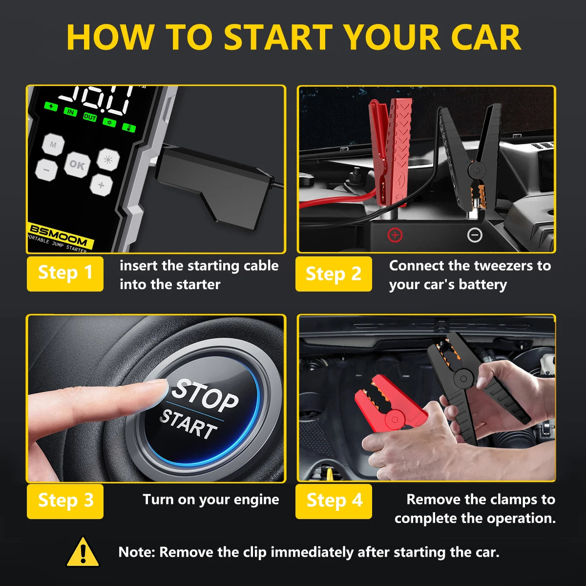 Biuble Portable 12V Car Jump Starter Air Compressor Power Bank