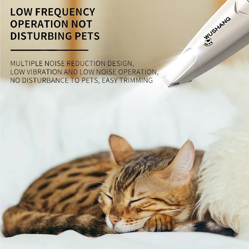 Low Noise Waterproof Rechargeable Electric Dog Groomer Trimmer