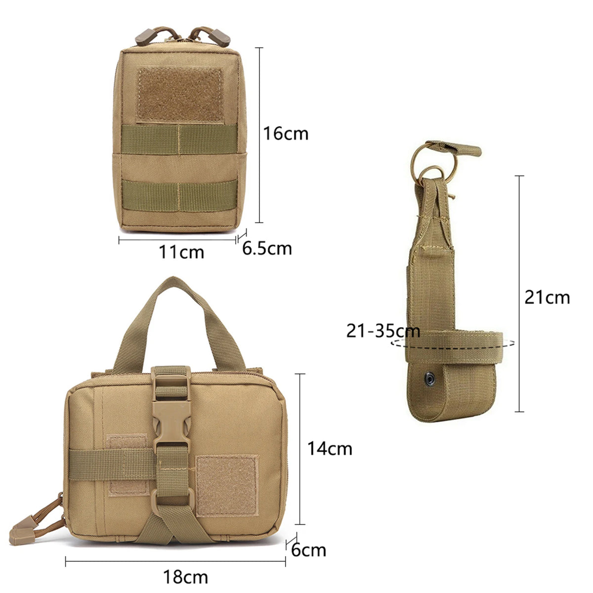 Nylon Tactical Dog Harness With Molle Pouches For Large Breeds