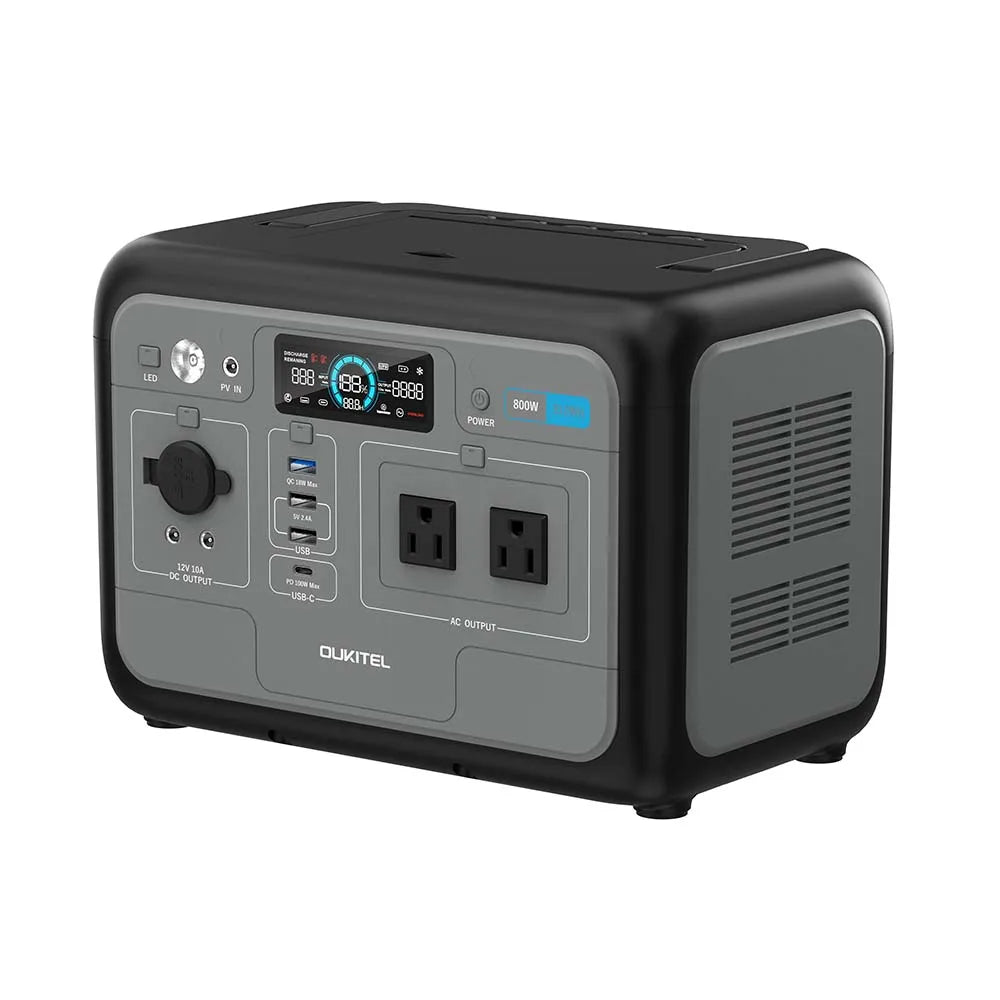 IEE P800 Portable Power Station 512Wh LiFePO4 Solar Generator 800W